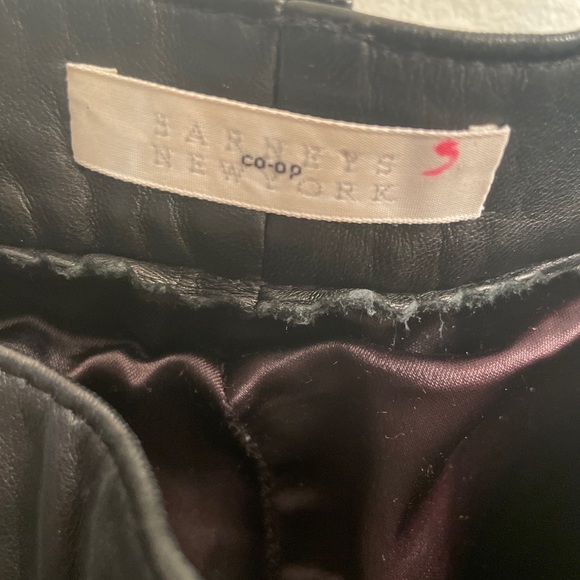 HOT, SEXY, BARNEYS NEW YORK ORIGINAL LEATHER super low rise button front flare - Picture 8 of 12